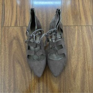 Taupe Pointed Flats
